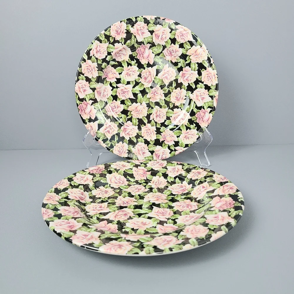 Churchill Super Vitrified Hotel Ware Floral Crownford Giftware Plates-Set of Two